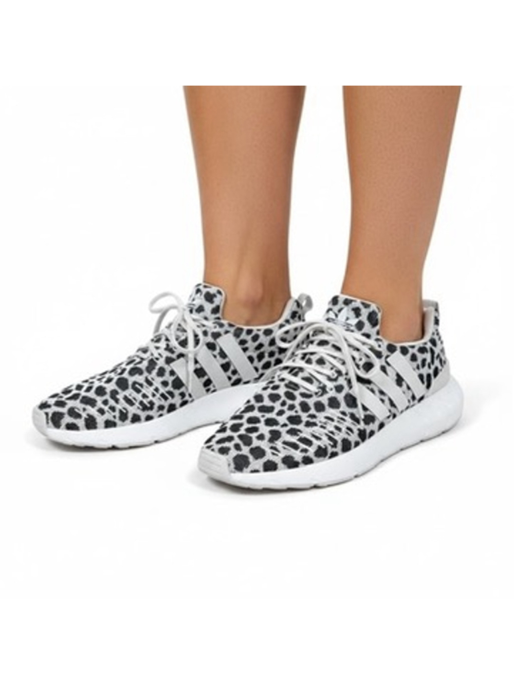 adidas Originals Swift Run 22 Animal Print Black White Sneakers Womens Size 11